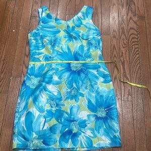 Expressions Blue Sleeveless Scoop Neck Sundress